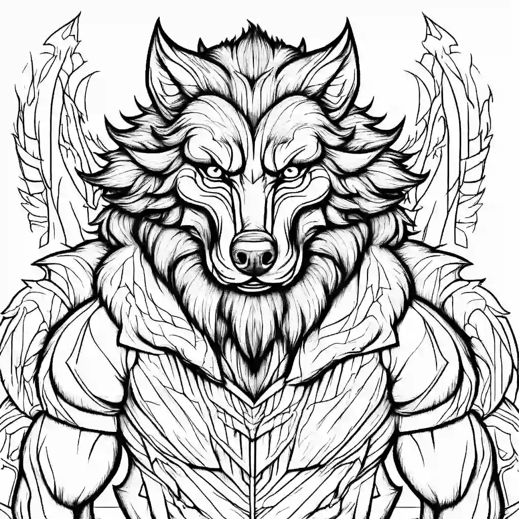 Werewolves coloring pages